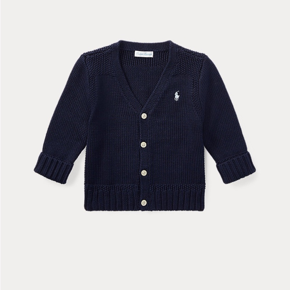 Ralph Lauren cotton V-neck cardigan kids